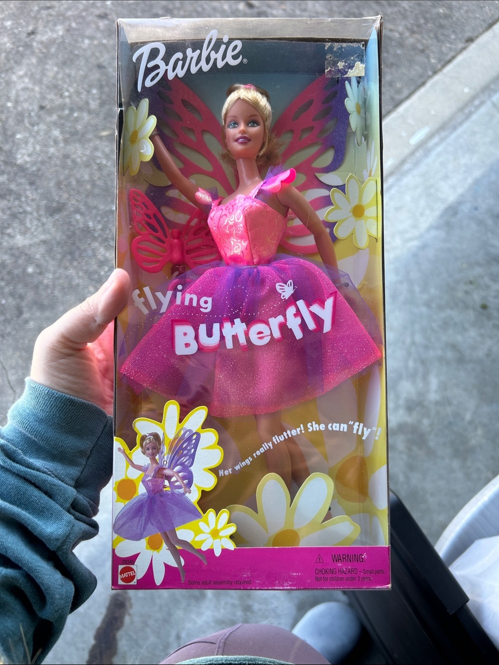 New in box Barbie Pink & Purple Butterfly Flutter Doll Mattel 2000